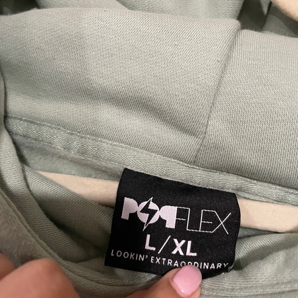 Popflex Pullover Cloud Hoodie Size L/XL Light Pastel Green Color - Picture 4 of 5